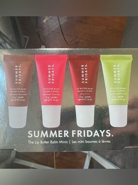 Summer Fridays Lip Butter Balm Mini Set - Pink, Red, Brown, Green